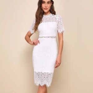 Lulus Elegant Black Lace Dress